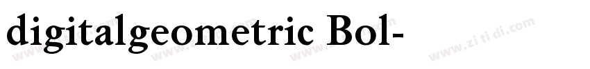 digitalgeometric Bol字体转换